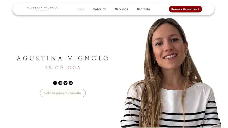 Vista previa de sitio web de psicología